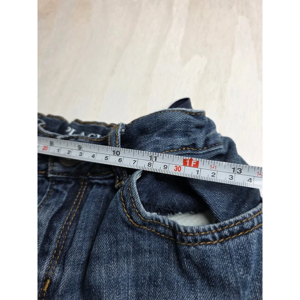 Childrens Place Boys Denim Shorts Size 10 Medium Wash Blue Adjustable Waist Y2K